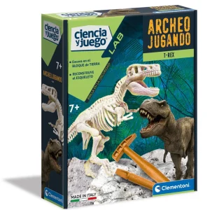 Juego De Excavación T-Rex Brilla En La Obscuridad Clementoni