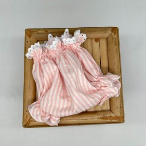 Culetín Rayas Rosa con tira bordada